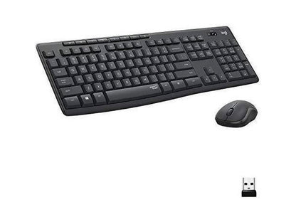 Logitech MK295 Wireless Mouse & Keyboard Combo with SilentTouch Technology  Full Numpad  Graphite
