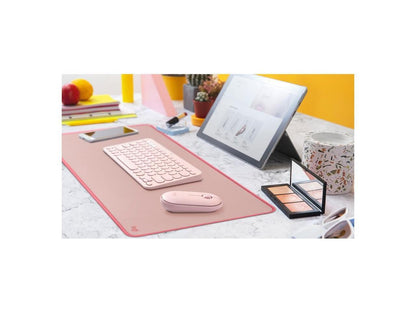 Logitech Desk Mat - Studio Series  Multifunctional Large Desk Pad  Extended Mouse Mat  Dark Rose