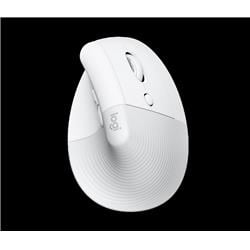 Logitech - Lift Vertical Wireless Ergonomic Mouse with 4 Customizable Buttons - Wireless - Off-White