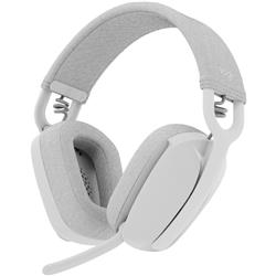 Logitech Zone Vibe 100 Lightweight Wireless Over Ear Headphones with Noise Canceling Microphone  Advanced Multipoint Bluetooth Headset  Works with Teams  Google Meet  Zoom  Mac/PC - Off White