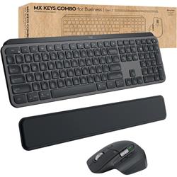 Logitech - MX Keys Combo for Business Full-size Wireless Keyboard and Mouse Bundle for Windows/Mac/Chrome/Linux - Graphite