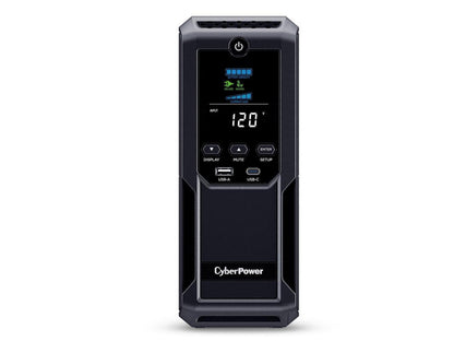 CyberPower Intelligent LCD UPS Series CP1500AVRLCD3 900-Watt 12-Outlet Battery Backup with Automatic Voltage Regulation  6-Ft. Cord  CP1500AVRLCD3