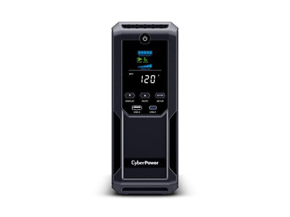 CyberPower Intelligent LCD BRG1500AVRLD2 1500VA Mini-tower UPS - Mini-tower - AVR - 8 Hour Recharge - 2 Minute Stand-by - 120 V AC Input - 120 V AC Output - Serial Port - 12 x NEMA 5-15R