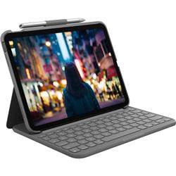 Logitech - Slim Folio Keyboard Case for Apple iPad - Latest Model - (10th Gen) - Oxford Gray