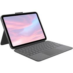 Logitech - Combo Touch Keyboard and Trackpad Case for Apple iPad -Latest Model - (10th Gen) with Detachable Backlit Keyboard - Oxford Gray