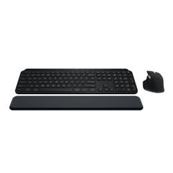 Logitech - MX Keys S Combo Advanced Full-size Wireless Scissor Keyboard and Mouse Bundle with Palm-rest - Black
