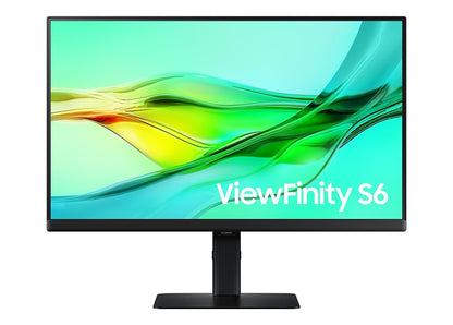 Samsung ViewFinity 24" S6 (S60D) QHD HDR10 Monitor with USB-C and Daisy Chain (HDMI, USB, DisplayPort) - Black
