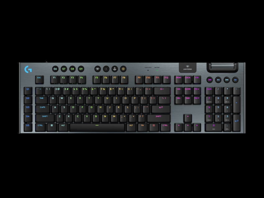 Logitech - G915 X LIGHTSPEED Full-size Wireless Mechanical GL Brown Tactile Switch Gaming Keyboard for PC/Mac with RGB Backlighting - Black