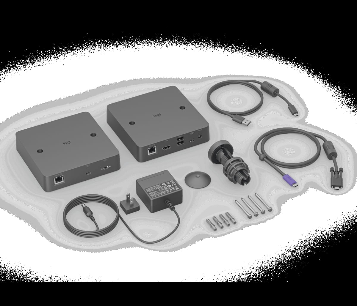 Logitech Extend - 2 x Network (RJ-45) - 5 x USB - 1 x HDMI Out - 2160p - 4K - 3840 x 2160 - Twisted Pair - Category 6  Category 6a  Category 5e - Notebook  Video Conferencing Camera  Meeting Room  ...