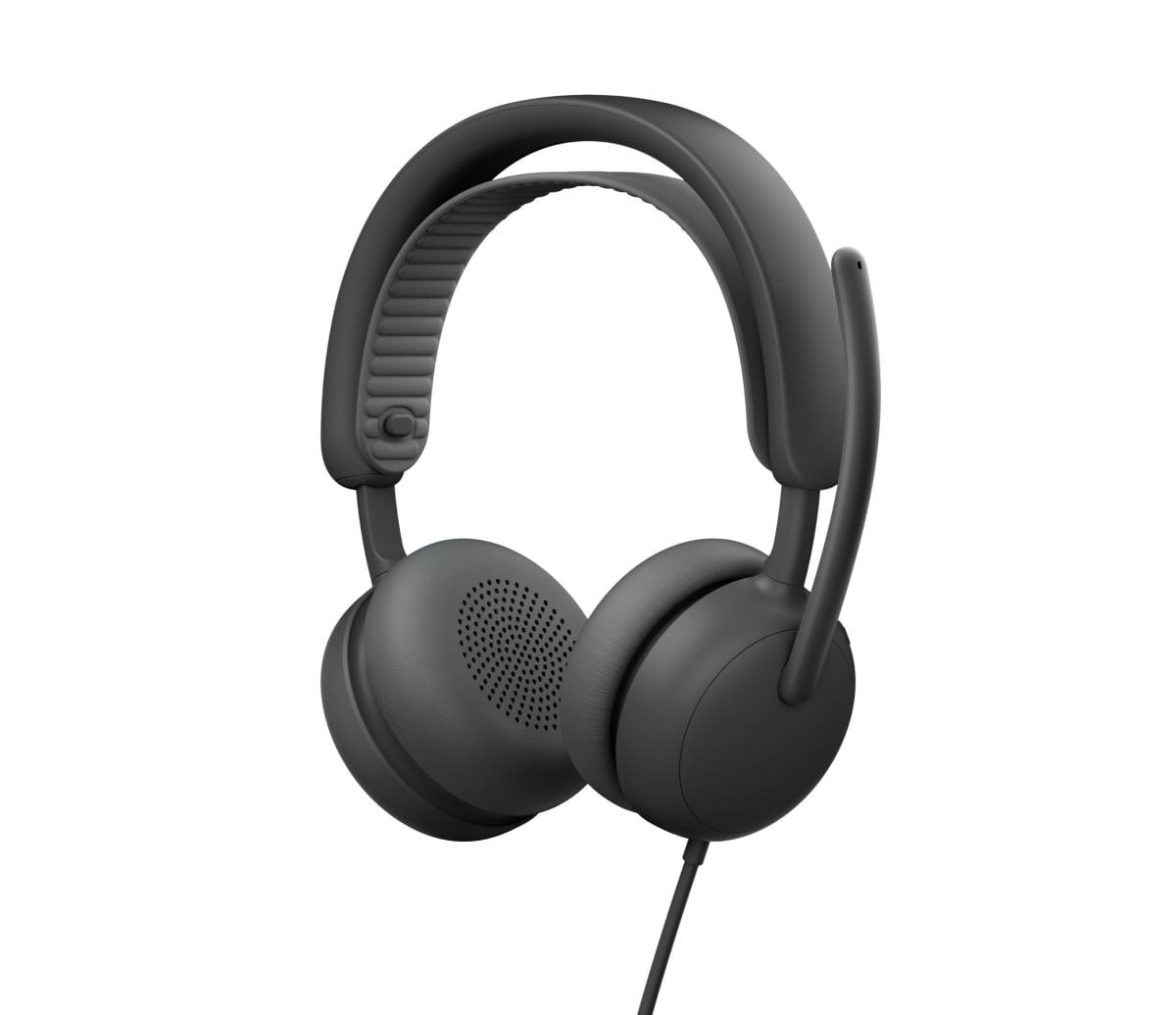 Logitech Zone Wired 2, Noise-Canceling Headset With Adaptive Hybrid ANC, Graphite