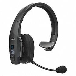 BlueParrott B450-XT Wireless Bluetooth Mono Headset with 96% Noise Cancellation Microphone & Padded Headband  Black