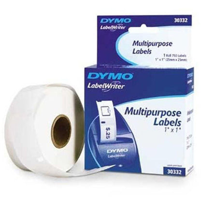 DYMO Authentic LW Multi-Purpose Square Labels for LabelWriter Printers  1  x 1   1 Roll of 750