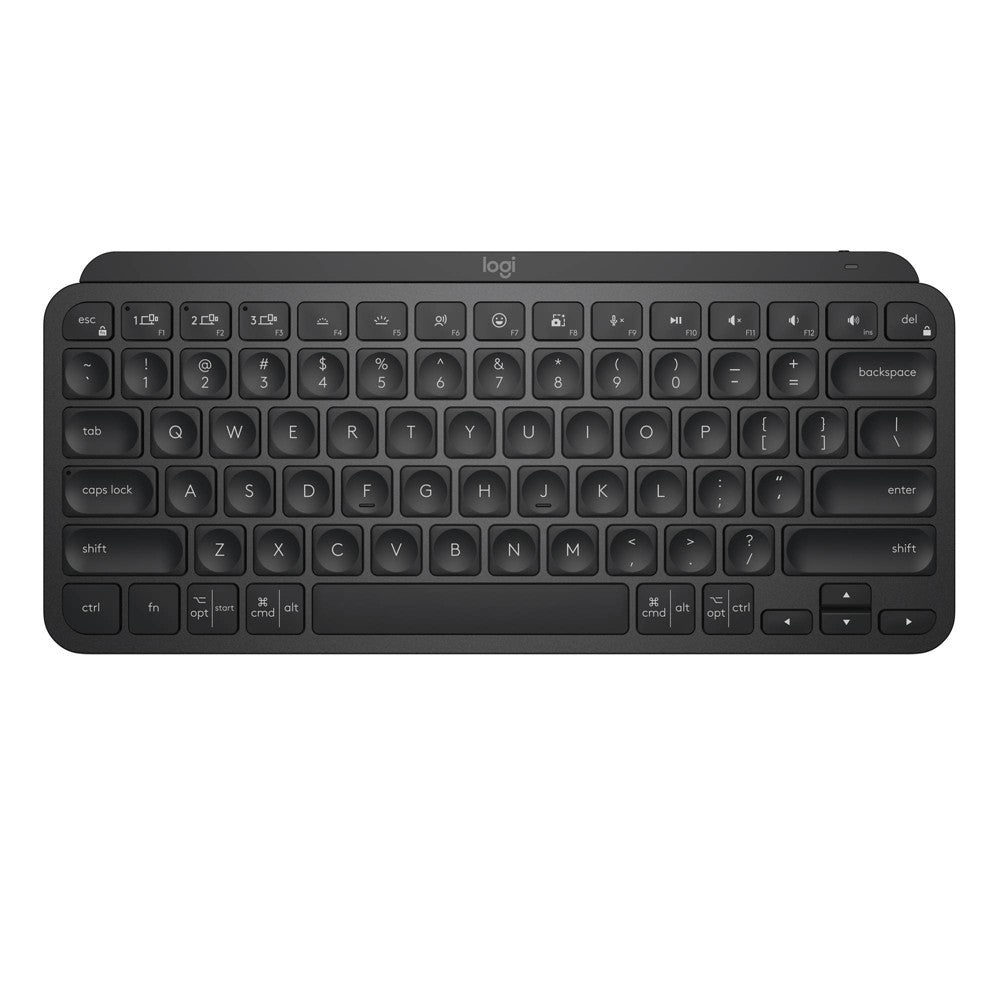 Logitech MX Keys Mini Minimalist Wireless Illuminated Keyboard  Compact  Bluetooth  Backlit  USB-C  Metal Build  Black