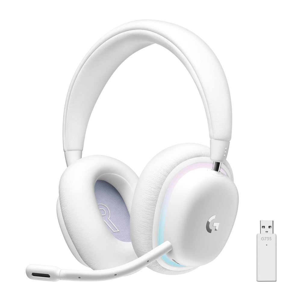 Logitech - G735 Aurora Collection Wireless Gaming Headset for PC, Mobile - White Mist