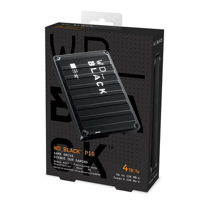 WD_BLACK 4TB P10 Game Drive USB 3.2 Gen 1  2.5  Portable External Hard Drive HDD  Compatible with Playstation  Xbox  PC  & Mac  Black - WDBA3A0040BBK-WESN