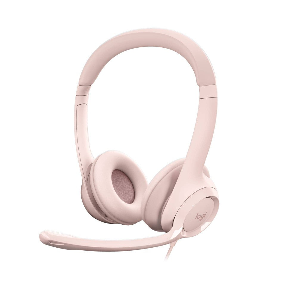 Logitech - H390 Wired USB On-Ear Stereo Headphones - Rose