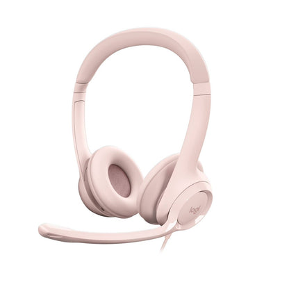 Logitech - H390 Wired USB On-Ear Stereo Headphones - Rose