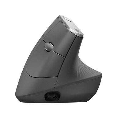 Logitech MX Vertical Wireless Mouse – Ergonomic Design Reduces Muscle Strain  Rechargeable  Graphite