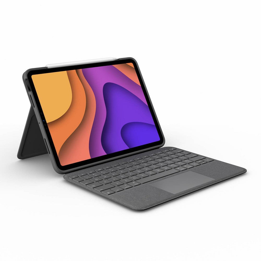 Logitech - Folio Touch Keyboard Folio for iPad Air 11" (M2), iPad Air 10.9" (5th & 4th Generation) with Precision Trackpad - Graphite