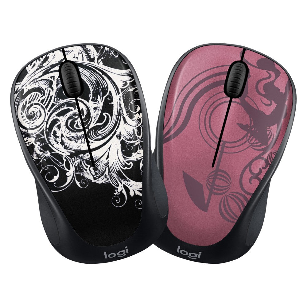 Logitech M317 Wireless Computer Mouse  3 Buttons  2.4GHz   Compact with Comfortable Rubber Sides  Blue