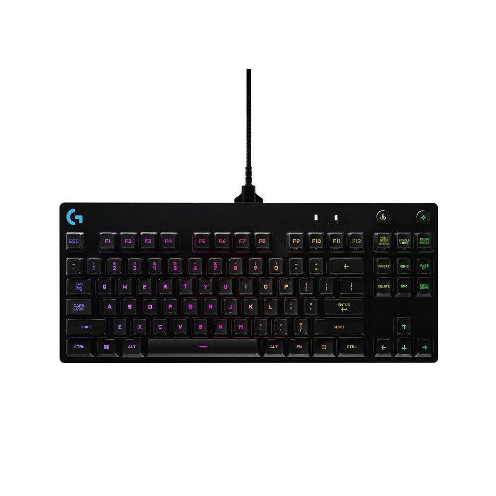 Logitech G PRO Mechanical Gaming Keyboard  Ultra Portable Tenkeyless Design  Detachable Micro USB Cable  16.8 Million Color LIGHTSYNC RGB Backlit Keys
