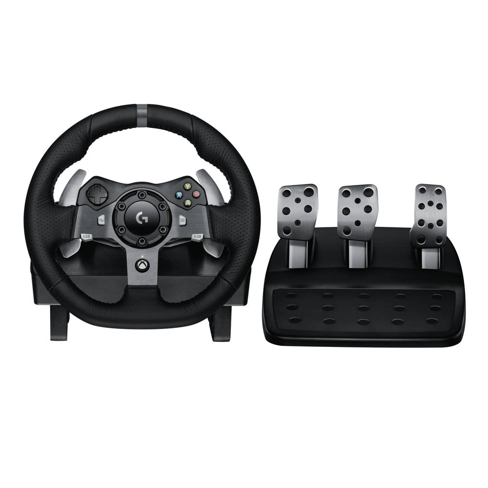 Logitech G920 Driving Force Racing Wheel and Floor Pedals  Real Force Feedback  Stainless Steel Paddle Shifters  Leather Steering Wheel Cover for Xbox Series X|S  Xbox One  PC  Mac - Black