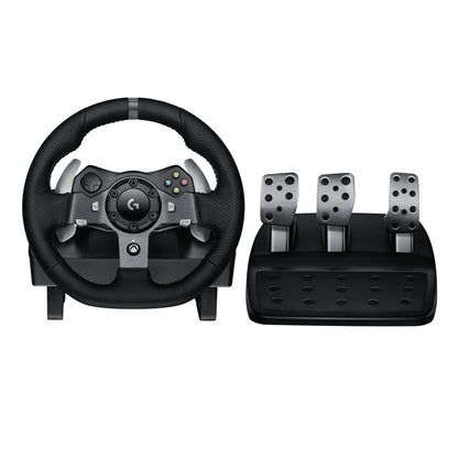 Logitech G920 Driving Force Racing Wheel and Floor Pedals  Real Force Feedback  Stainless Steel Paddle Shifters  Leather Steering Wheel Cover for Xbox Series X|S  Xbox One  PC  Mac - Black
