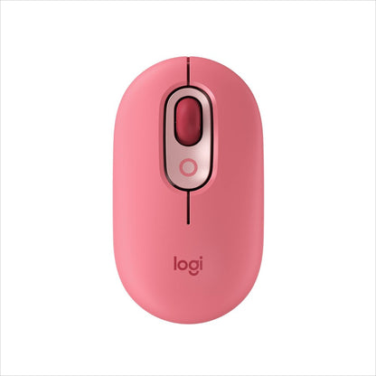 Logitech POP Mouse  Wireless Mouse with Customizable Emojis  SilentTouch Technology  Precision/Speed Scroll  Bluetooth  Heartbreaker