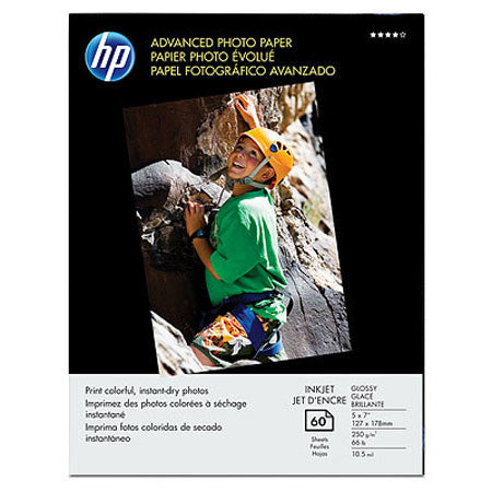 HP 5x7 60ct Advanced Photo Glossy Printer Paper - White (Q8690A)