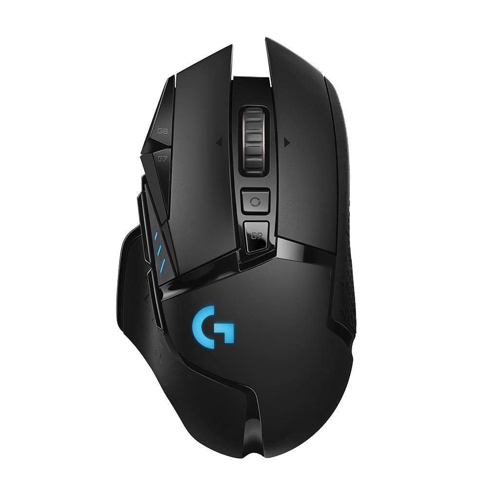 Logitech G502 LIGHTSPEED Wireless Gaming Mouse  HERO 25K Sensor  25 600 DPI  RGB  Adjustable Weights  11 Programmable Buttons  Long Battery Life  On-Board Memory  PC / Mac