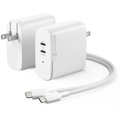 ALOGIC Rapid Power 1X100 GaN Charger - Power adapter - 100 Watt - 5 A - PD 3.0 (USB-C) - on cable: USB-C - white - United States