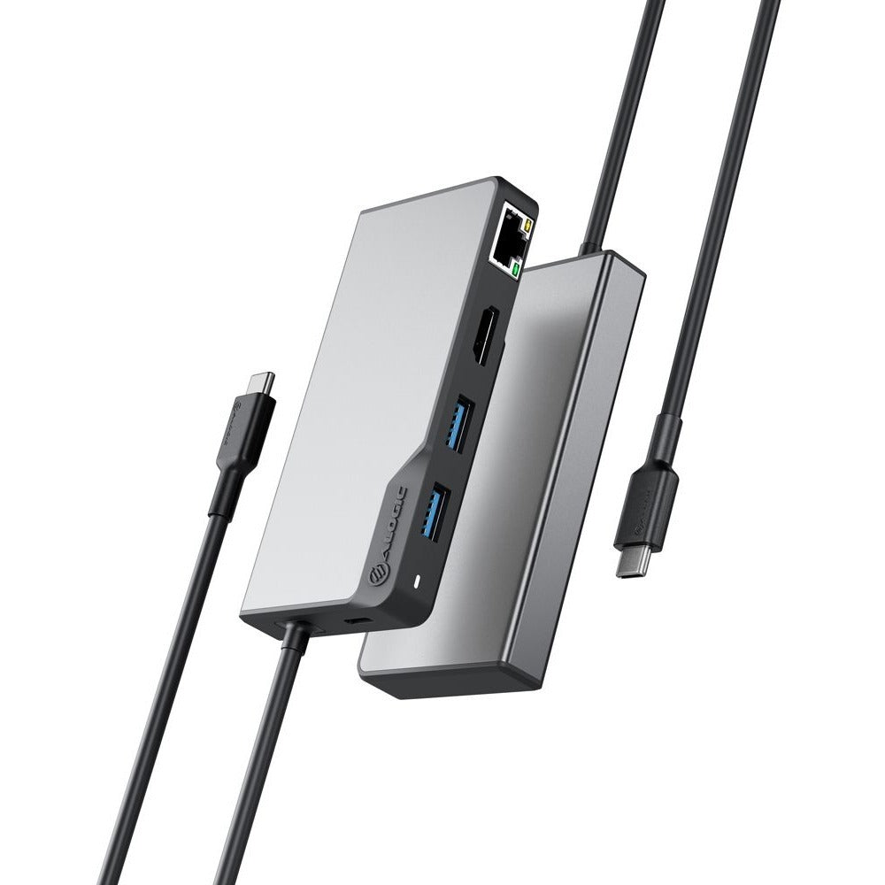 ALOGIC USB-C Fusion ALPHA 5-in-1 Hub - 1x HDMI 4K@60Hz, 2x USB-A (USB 3.0), 1x Gigabit Ethernet, 1x US - UCFUPRGEV2SGR