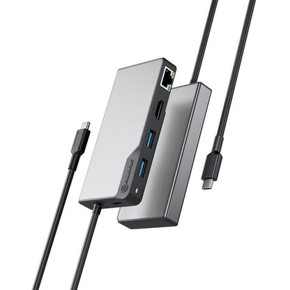 ALOGIC USB-C Fusion ALPHA 5-in-1 Hub - 1x HDMI 4K@60Hz, 2x USB-A (USB 3.0), 1x Gigabit Ethernet, 1x US - UCFUPRGEV2SGR