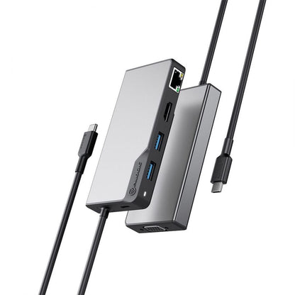 ALOGIC USB-C Fusion MAX 6-in-1 Hub V2 - Docking station - USB-C 3.1 Gen 1 - VGA, HDMI - 1GbE