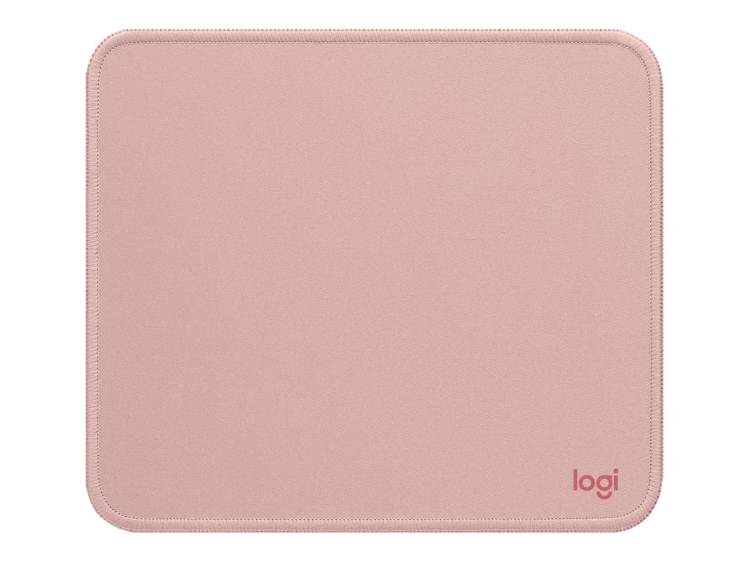 Logitech Mouse Pad - Studio Series  Computer Mouse Mat with Anti-slip Rubber Base  Easy Gliding  Spill-Resistant Surface  Dark Rose