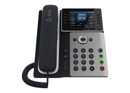 Poly Edge E350 IP Phone - Corded - Corded/Cordless - Wi-Fi  Bluetooth - Desktop  Wall Mountable - Black - VoIP - IEEE 802.11a/b/g/n/ac - 2 x Network (RJ-45) - PoE Ports