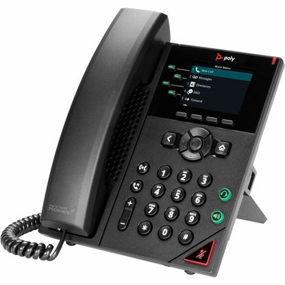 Poly VVX 250 IP Phone - Corded - Corded - Desktop  Wall Mountable - Black - VoIP - 2 x Network (RJ-45) - PoE Ports