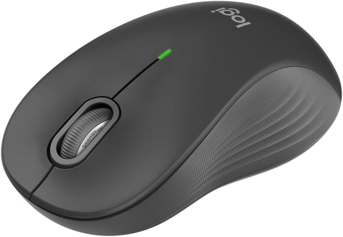 Logitech Signature M550 Wireless Mouse - Large - Graphite : Bluetooth & USB-A Connection:Compatible with PCs, Macs, Chromebooks, and tablets