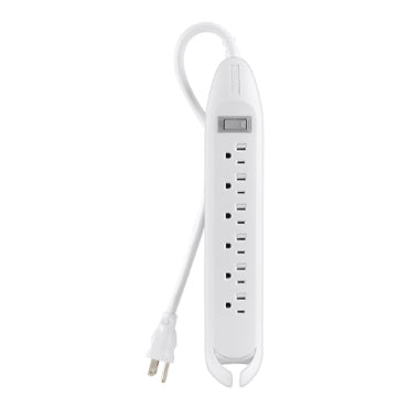 Belkin Power Strip  6 Outlets  12 ft Cord  White