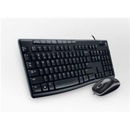 Logitech MK200 Media Combo  Keyboard/Mouse  Wired  USB  Black