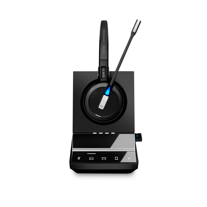 EPOS IMPACT SDW 5016 1000621 Single-Sided Wireless DECT Headset for Desk Phone Softphone/PC& Mobile Phone Connection Dual Microphone Ultra Noise-Canceling  Black  3 inches