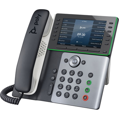 Poly Edge E550 IP Phone - Corded - Corded - NFC  Wi-Fi  Bluetooth - Desktop - VoIP - IEEE 802.11a/b/g/n - 2 x Network (RJ-45) - PoE Ports