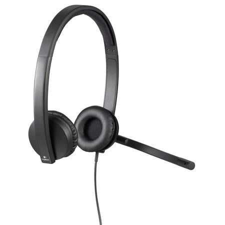 Logitech H570e Over-the-Head Wired USB Headset  with Replaceable Earbands  Black