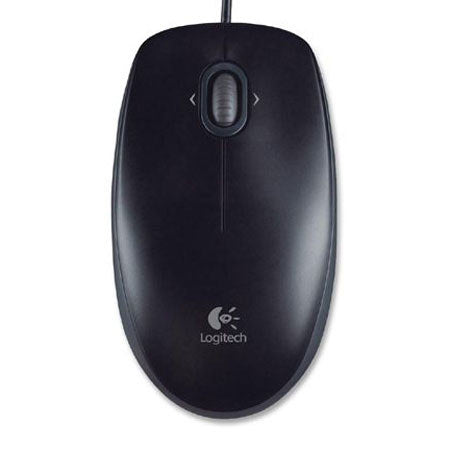 Logitech M100 Wired Optical Ambidextrous PC Mouse with 1000 DPI Optical Tracking  Gray