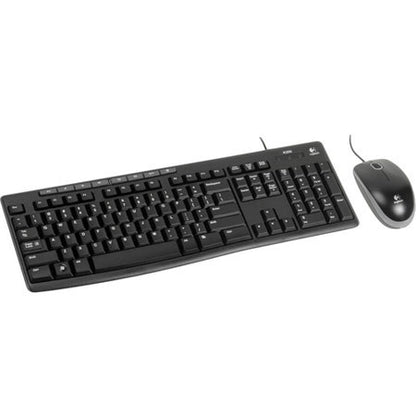 Logitech MK200 Media Combo  Keyboard/Mouse  Wired  USB  Black