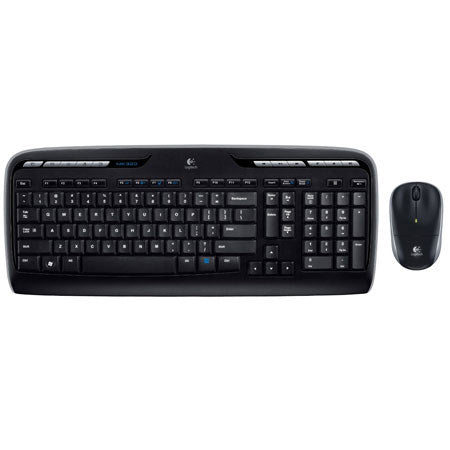 Logitech - MK320 Full-size Wireless Membrane Keyboard and Mouse Bundle - Black