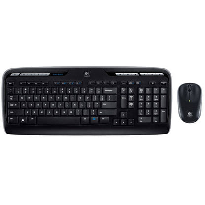 Logitech - MK320 Full-size Wireless Membrane Keyboard and Mouse Bundle - Black