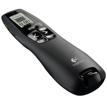 Logitech Professional Wireless Presenter R800 with Green Laser Pointer  100ft Projection  Black