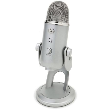 Blue Yeti USB Microphone for PC  Mac  Gaming  Recording  Streaming  Podcasting  Plug and Play  Silver