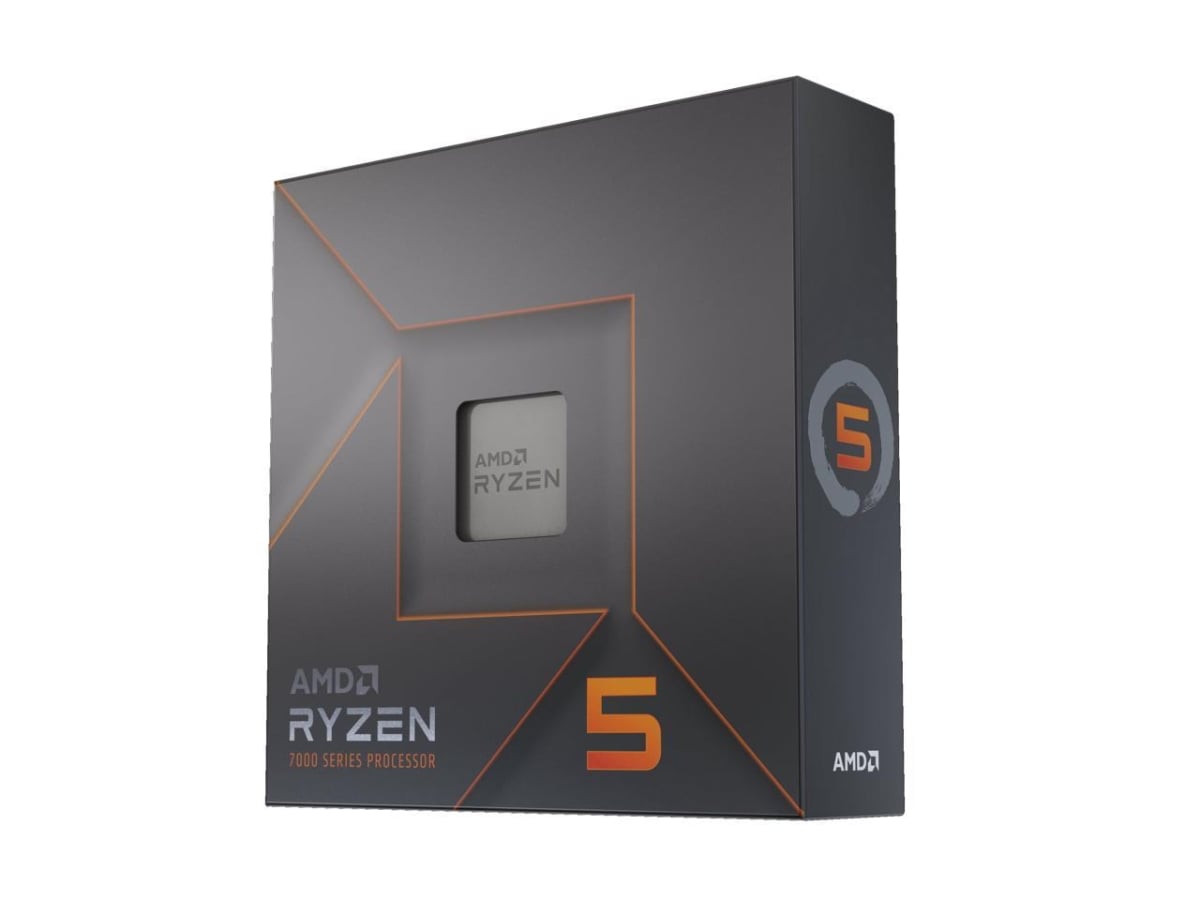AMD - Ryzen 5 7600X 6-core - 12-Thread 4.7GHz (5.3 GHz Max Boost) Socket AM5 Desktop Processor - Silver